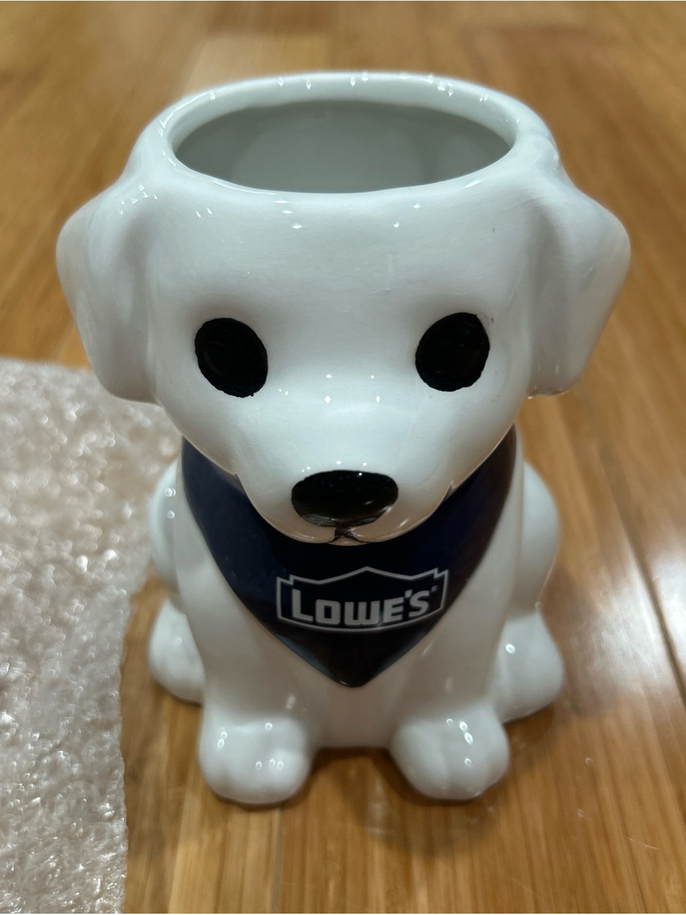 NEW Lowe's Rewards Puppy Dog Planter Ceramic Pot 5-5.5in tall